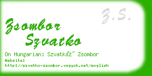 zsombor szvatko business card